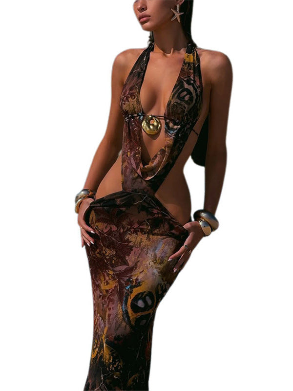 Robe d’été dos nu à col licou