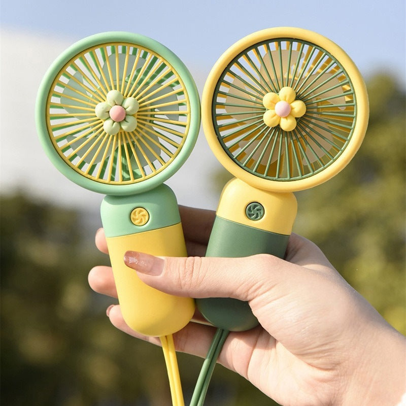 Summer Handheld USB Mini Fan, Portable and Multifunctional